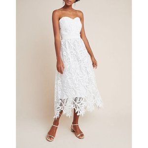 Shoshanna NWT White Eyelet Crochet Lace Strapless Dress 2